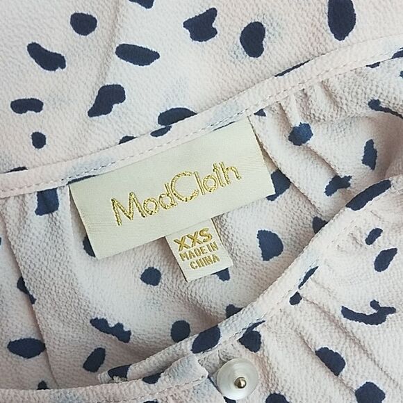 Modcloth Flow with the Punches Spotted Shirt XXS - Picture 6 of 6
